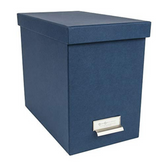 Bigso John Fiberboard Label Frame Desktop File Storage Box, 10.2 x 7 x 13 in, White